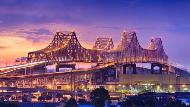 New Orleans, Louisiana, USA at Crescent City Connection Bridge. (Sean Pavone / iStock / Getty Images Plus)