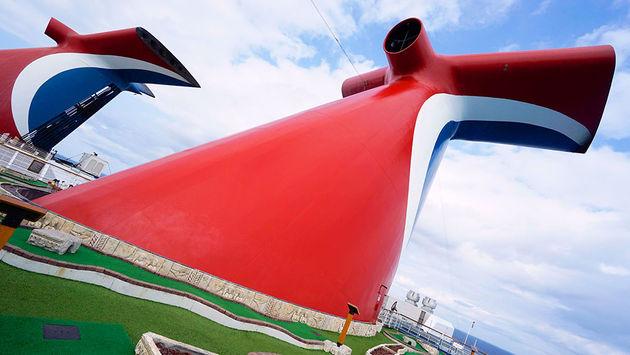 Carnival Cruise Line sister-ships show off their signature smokestacks
