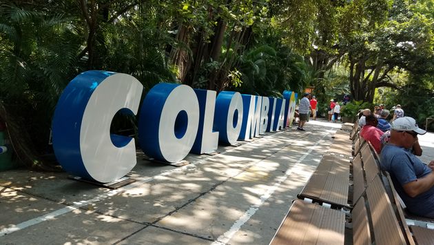 Colombia sign in Cartagena, Colombia