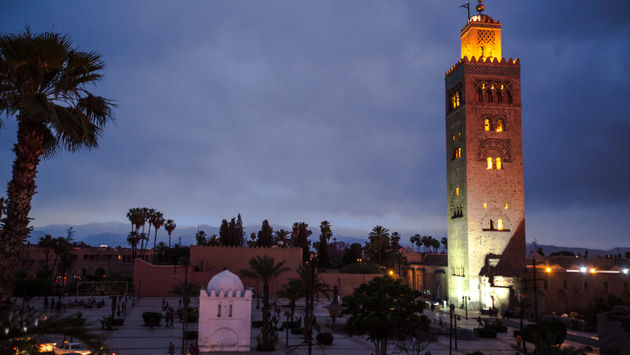 Morocco Marrakech Koutoubia Mosque Square.