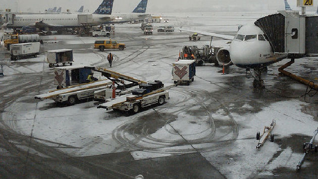 Winter, wintry conditions, JFK, New York