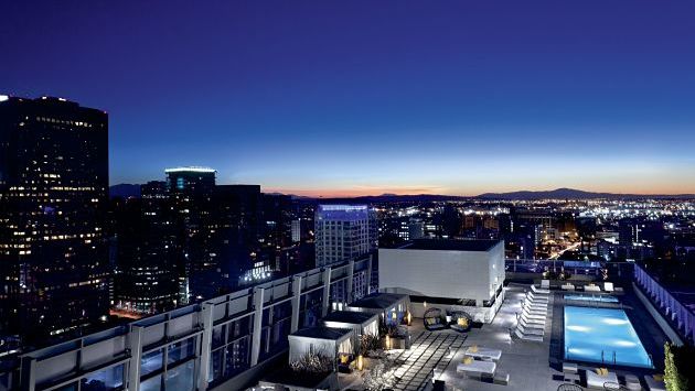Rooftop area at The Ritz-Carlton Los Angeles
