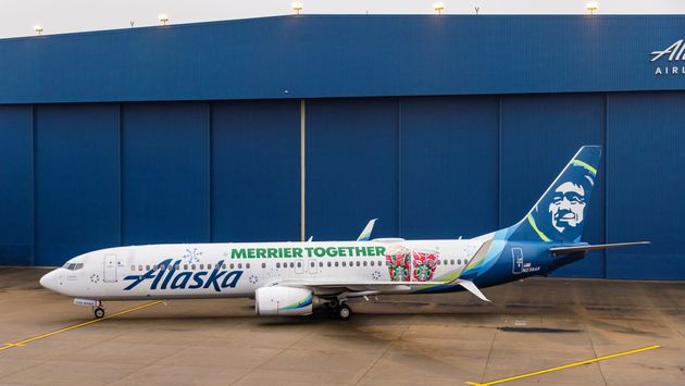 Alaska Airlines is celebrating the holidays.