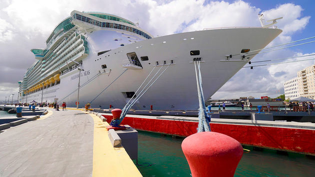 Royal Caribbean International's Freedom of the Seas docked in San Juan, Puerto Rico