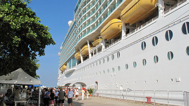 Cruise ship docked in Puerto Vallarta