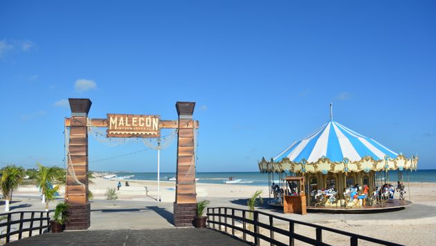 Malecón del puerto de Progreso en Yucatán. (Foto de  SEFOTUR)