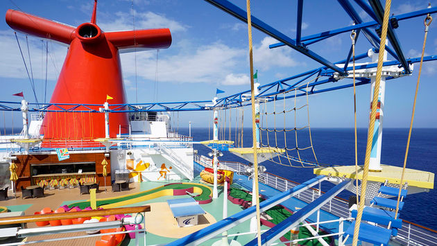 The ropes course aboard Carnival Cruise Line's Carnival Breeze