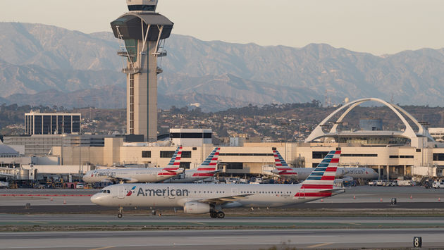 American Airlines jets at Los Angeles International Airport