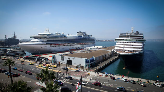 cruise ships, san diego, california, port of san diego, docked, Princess Cruises
