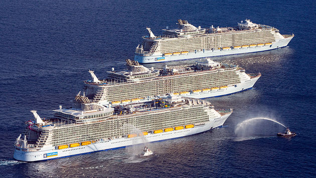 Harmony of the Seas, Allure of the Seas and Oasis of the Seas; Royal Caribbean International