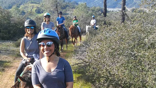 Horseback riding is offered at The Ranch at Lake Sonoma.