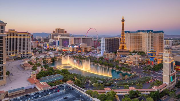 Aerial view of the Las Vegas Strip