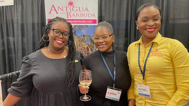 Antigua group at WestJet trade expo