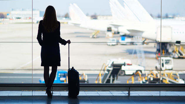 Female business traveler