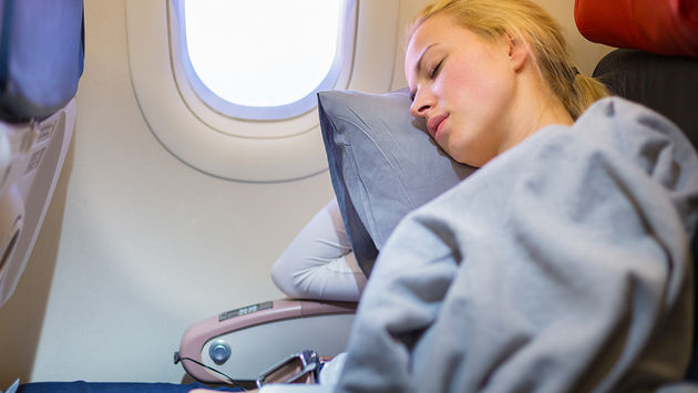 Sleeping on an airplane