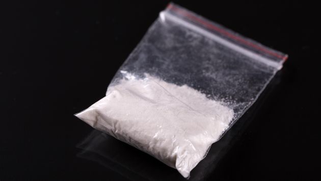 A plastic bag of cocaine