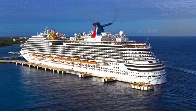 The Carnival Breeze cruise ship in port