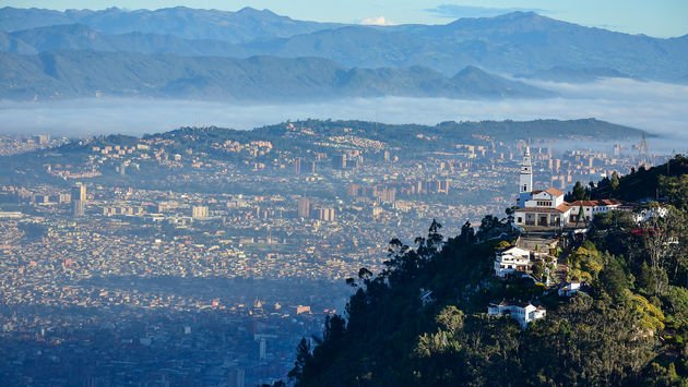 Vista aérea de Bogotá, Colombia