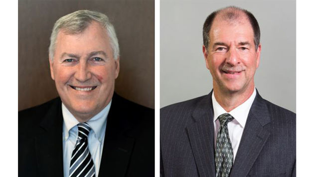 Medjet's newly appointed CEO Mike Hallman (above, left)  replaces outgoing 20-year veteran CEO Roy Berger (right)