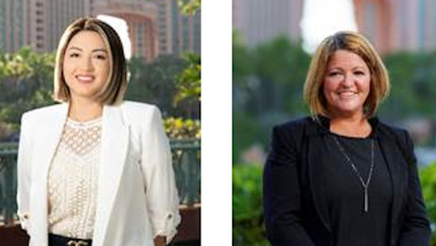 Atlantis Paradise Island, Gabriela Lam, Vice President of Leisure (left) and Ginny Long, Director of National Accounts (right)