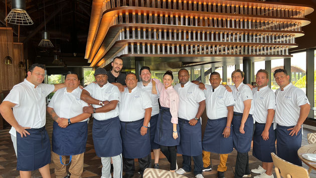 Chef Chloe Coscarelli with Club Med's Culinary Team