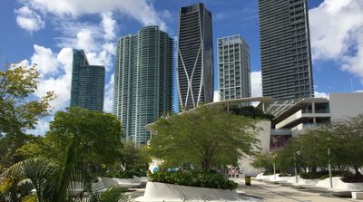 Downtown Miami viewed from Maurice A. Ferre Park