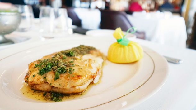 Delicious Dover Sole Meuniere from The Grill by Thomas Keller on Seabourn Encore