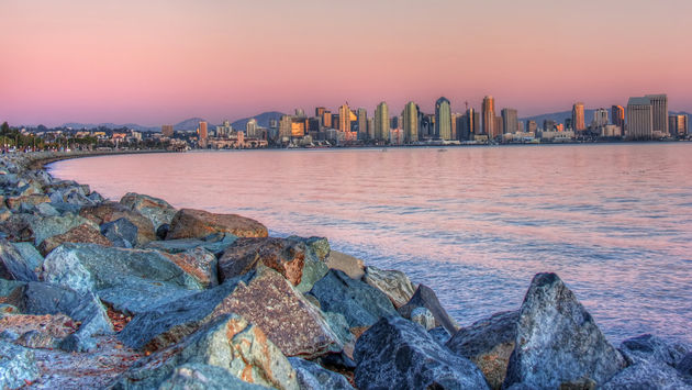 San Diego cityscape and seascape