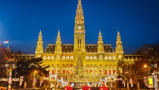 Christmas Market in Vienna, Austria.
