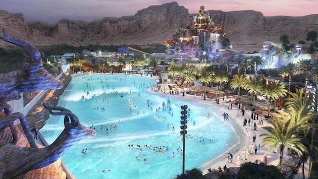 A rendering of the Qiddiya Water Theme Park