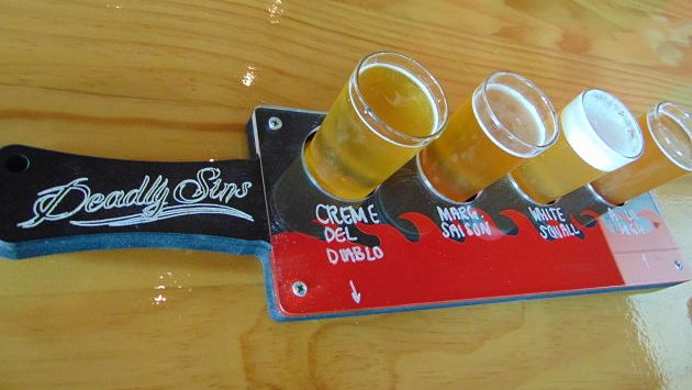 Beer Flight Deadly Sins Brewery Orlando