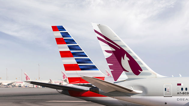 American Airlines teams with Qatar Airways.
