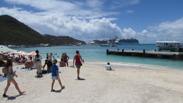 Cruise ships in St. Maarten.