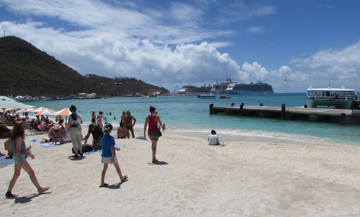 Cruise ships in St. Maarten.
