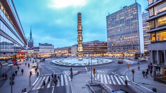 Sergels torg central public square in Stockholm, Sweden