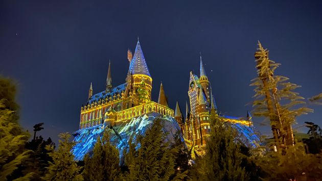 Hogwarts Castle Projections at The Wizarding World of Harry Potter