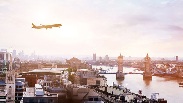 PHOTO: Travel to London by flight (photo via anyaberkut / iStock / Getty Images Plus)