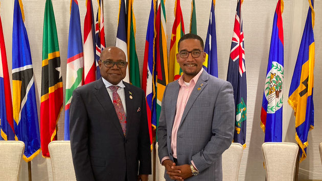 The Hon. Edmund Bartlett, Minister of Tourism, Jamaica and newly elected CTO chairman, Cayman Islands Minister of Tourism, the HonourableKenneth Bryan.