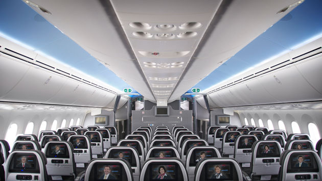 American Airlines Boeing 787 Dreamliner Main Cabin Interior