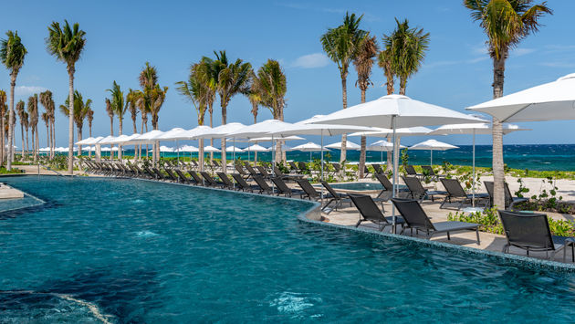 Hilton Tulum Riviera Maya All-Inclusive Resort, Mexico, Yucatan Peninsula, Caribbean Sea, swimming pool