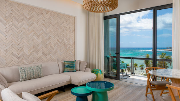 Hilton Ptolemy Riviera Maya All Inclusive Resort, vista al mar, alojamiento, habitación familiar, México