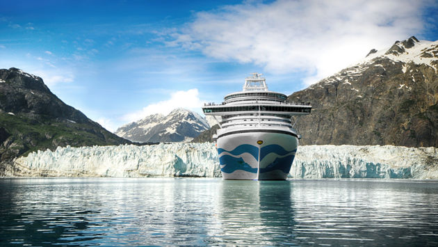A Princess Cruises ship in Alaska.
