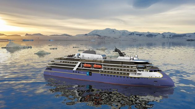 A rendering of Lindblad's newest polar vessel, the National Geographic Endurance.