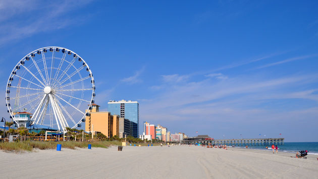 Myrtle Beach, South Carolina, beach and Ferris wheel