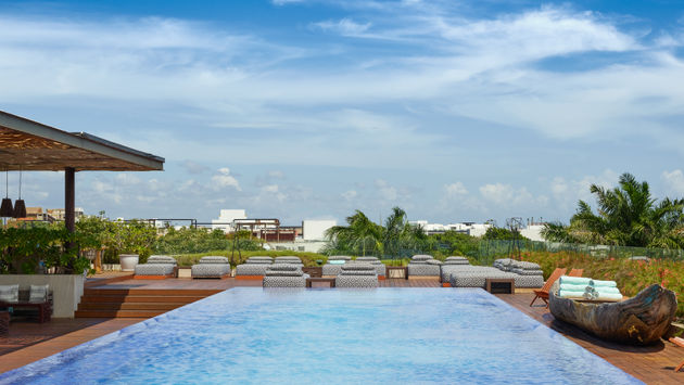 Rooftop Pool at Live Aqua Boutique Resorts Playa del Carmen