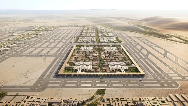 Rendering of King Salman International Airport, Saudi Arabia.