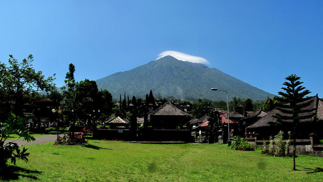 Mount Agung from Besakih temple, Bali, Indonesia