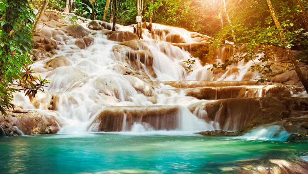 Dunn's River Falls in Jamaica.