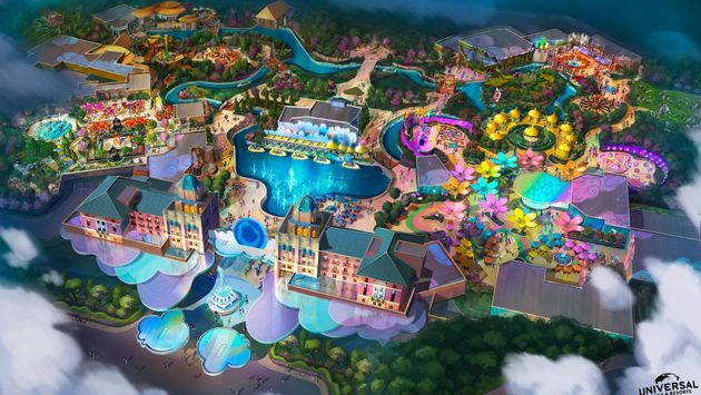 Rendering of Universal Parks & Resorts' new park concept in Frisco, Texas