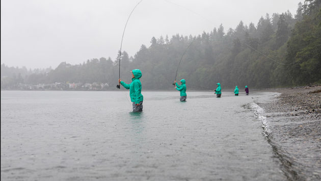 Fishing off the coast of Seattle, Washington